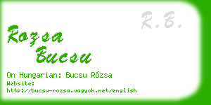 rozsa bucsu business card